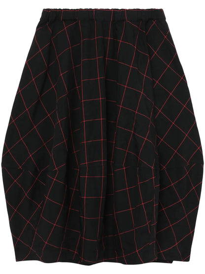 Checked Midi Skirt