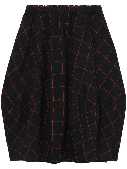 Checked Midi Skirt