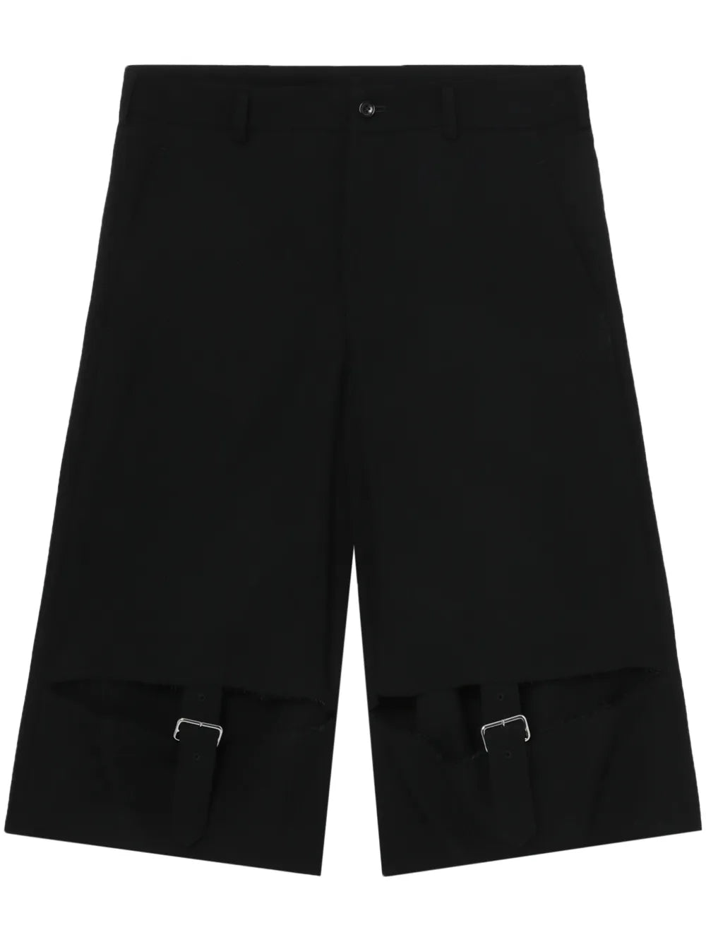 Buckle-Detail Wool Shorts