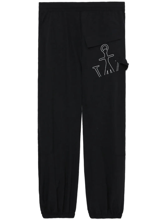 Logo-Embroidered Elasticated-Waist Track Pants