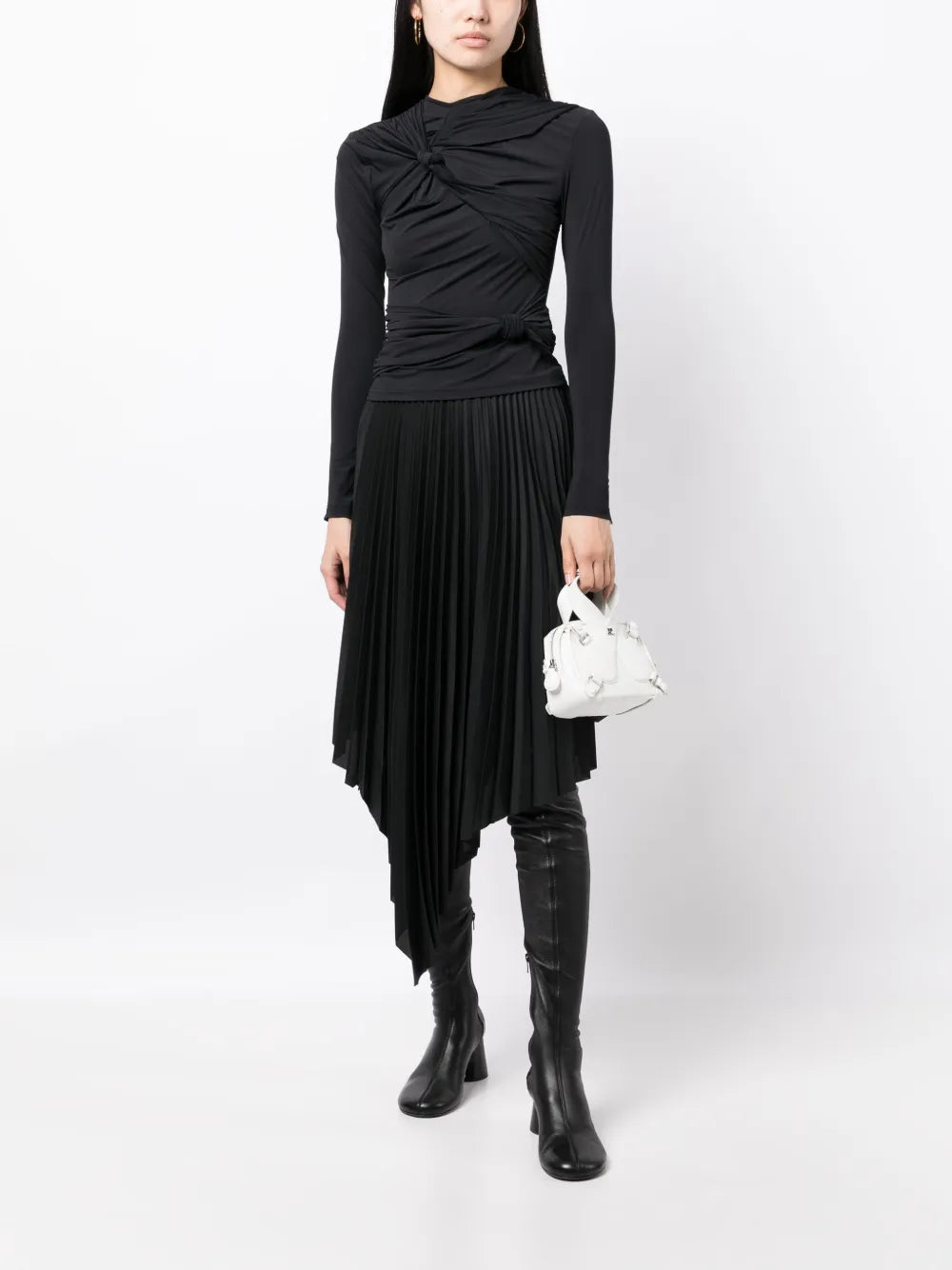 Knot-Detail Long-Sleeved Top