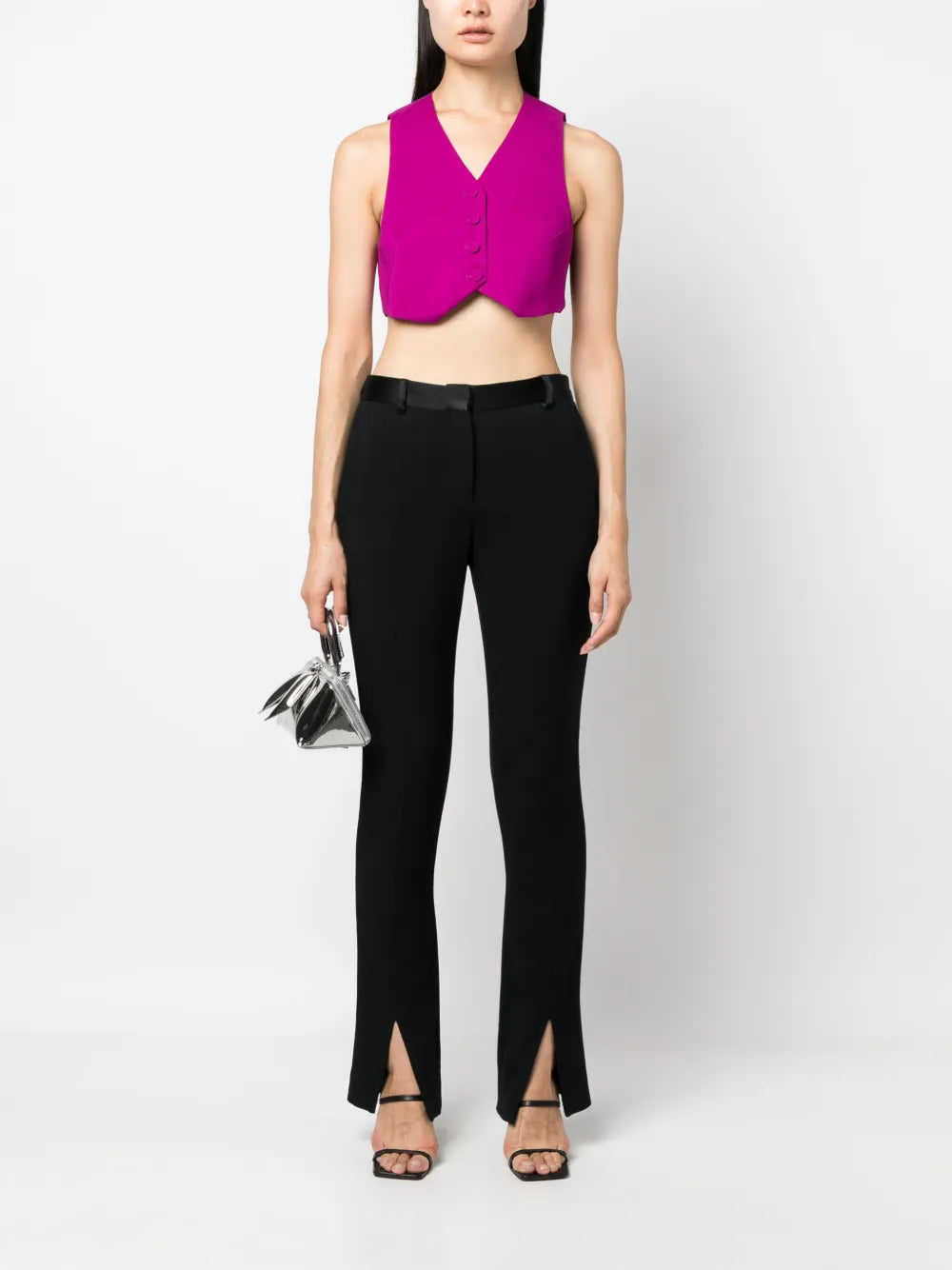 Button-Up Cropped Waistcoat