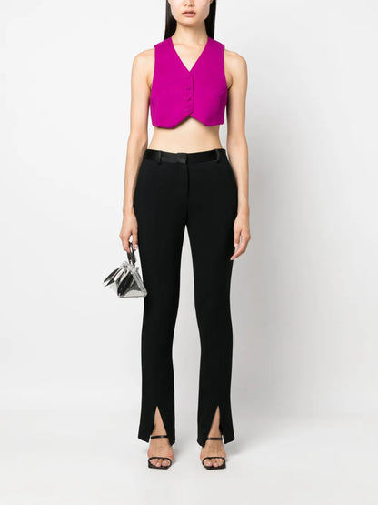 Button-Up Cropped Waistcoat