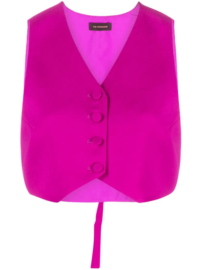 Button-Up Cropped Waistcoat