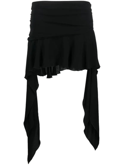 Asymmetric-Design Flared Skirt