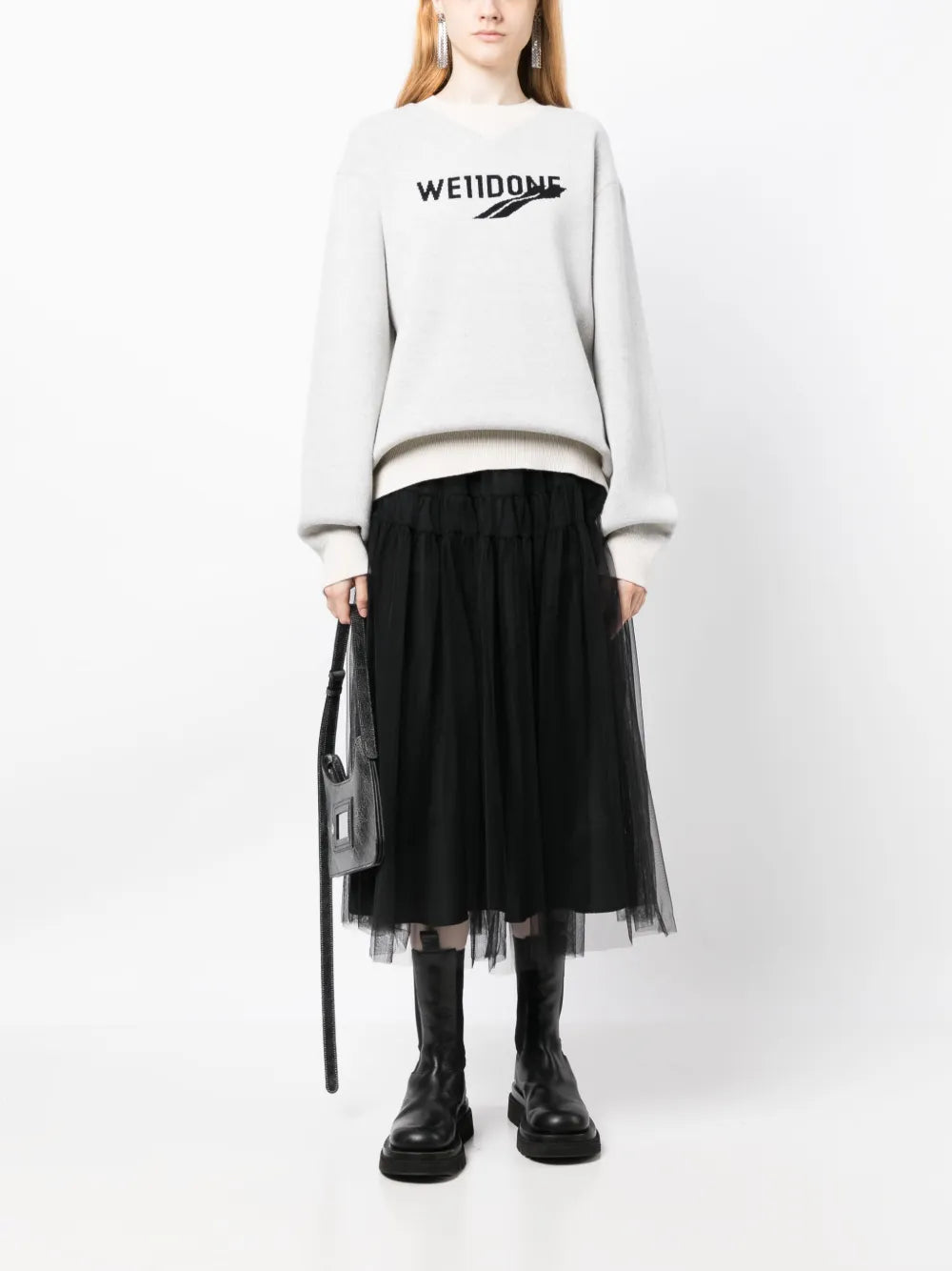 Logo Intarsia-Knit Crew-Neck Jumper
