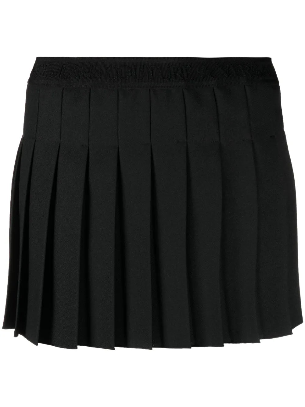 Logo-Print Strap Pleated Skirt