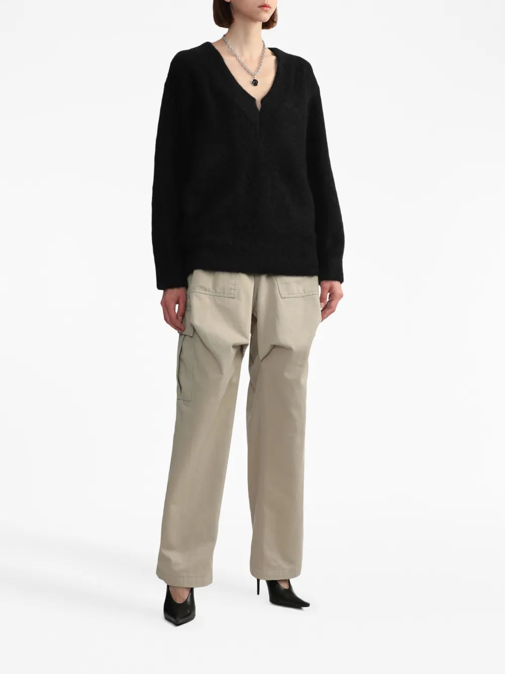 V-Neck Mohair-Blend Jumper