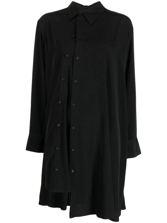 Asymmetric Decorative Button-Detail Shirt