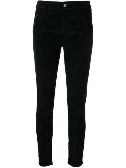 Mid-Rise Cotton-Blend Skinny Trousers