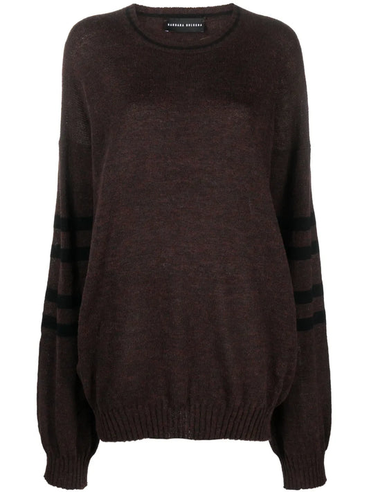 Stripe-Detail Long-Sleeve Jumper