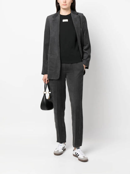 Pressed-Crease Tapered-Leg Trousers