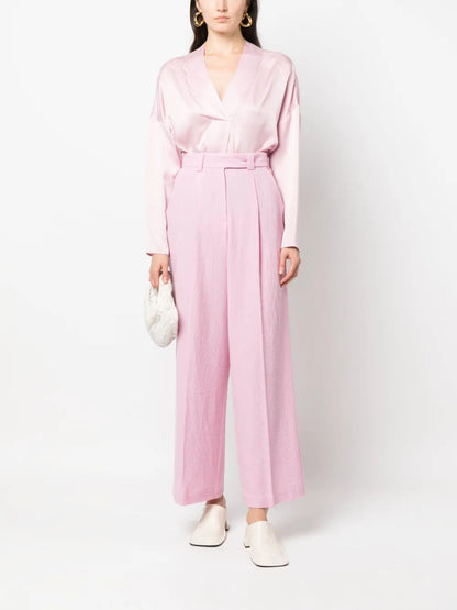 Pressed-Crease Flared Trousers