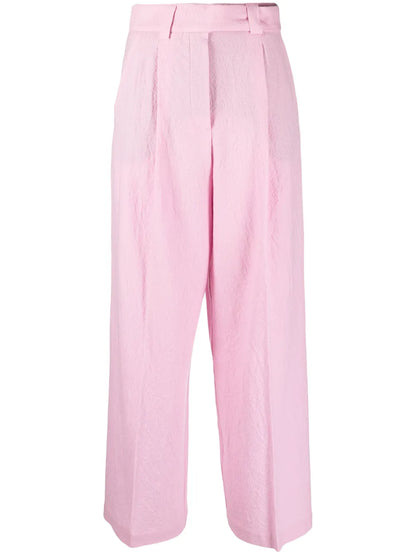 Pressed-Crease Flared Trousers