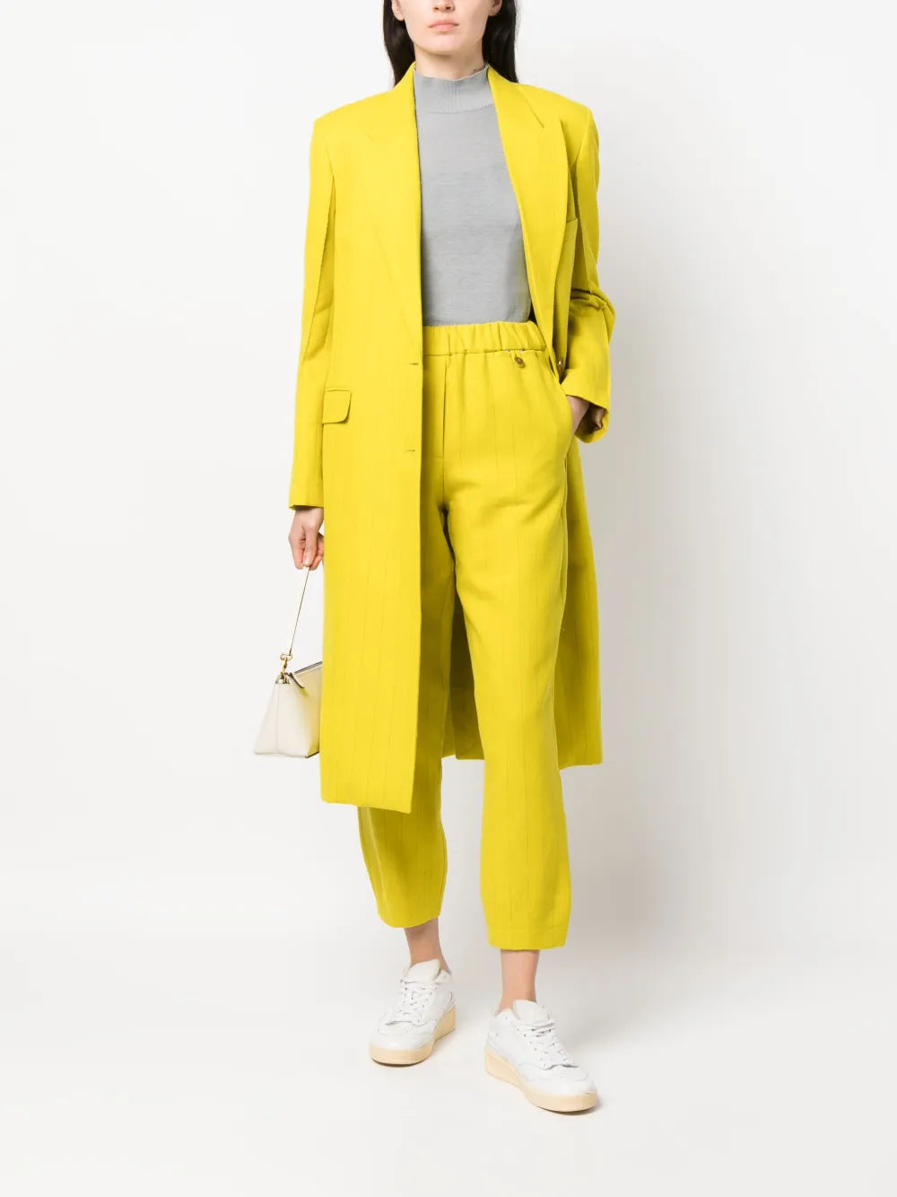 Peak-Lapels Single-Breasted Coat