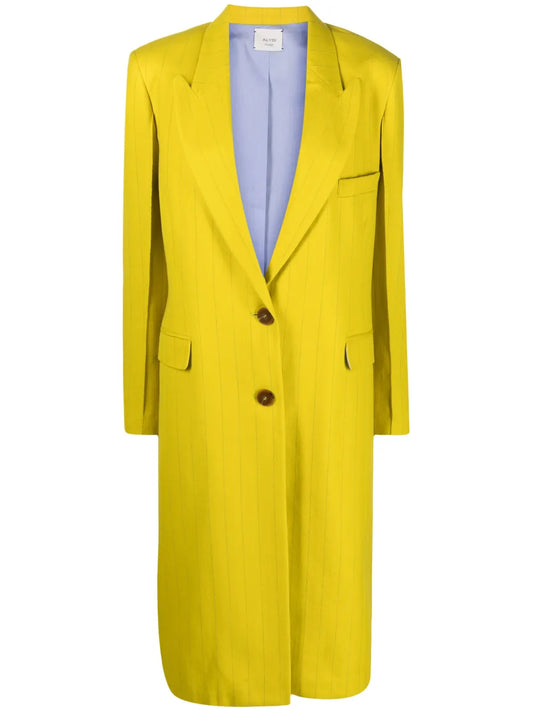 Peak-Lapels Single-Breasted Coat