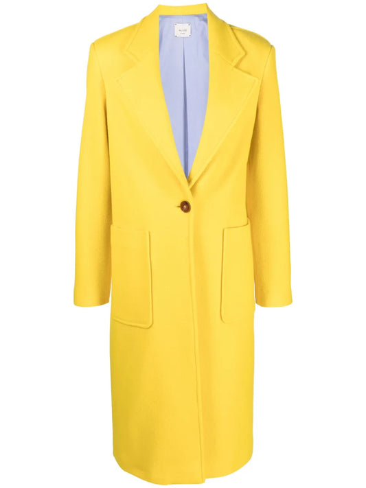Notched-Lapels Single-Breasted Coat