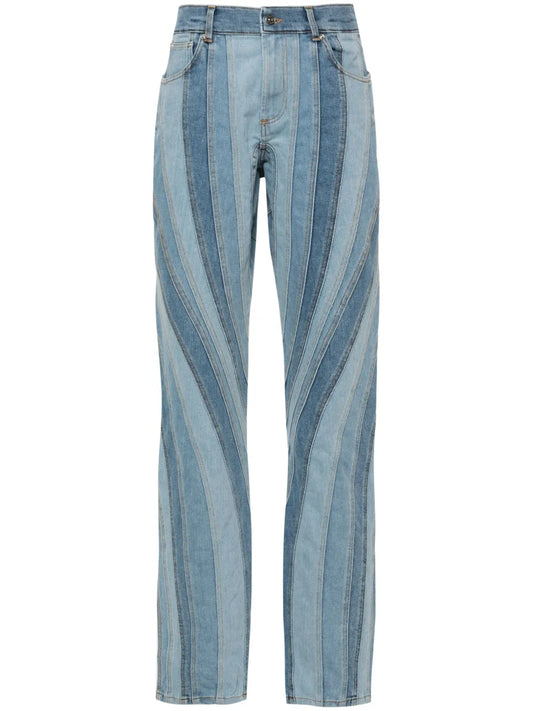 Spiral Straight-Leg Jeans