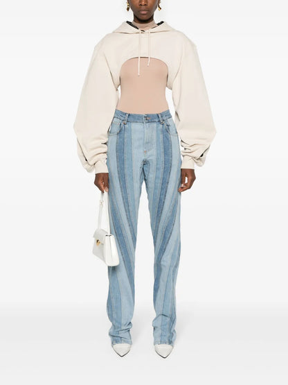 Spiral Straight-Leg Jeans