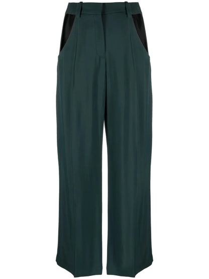 Cut-Out Wide-Leg Trousers