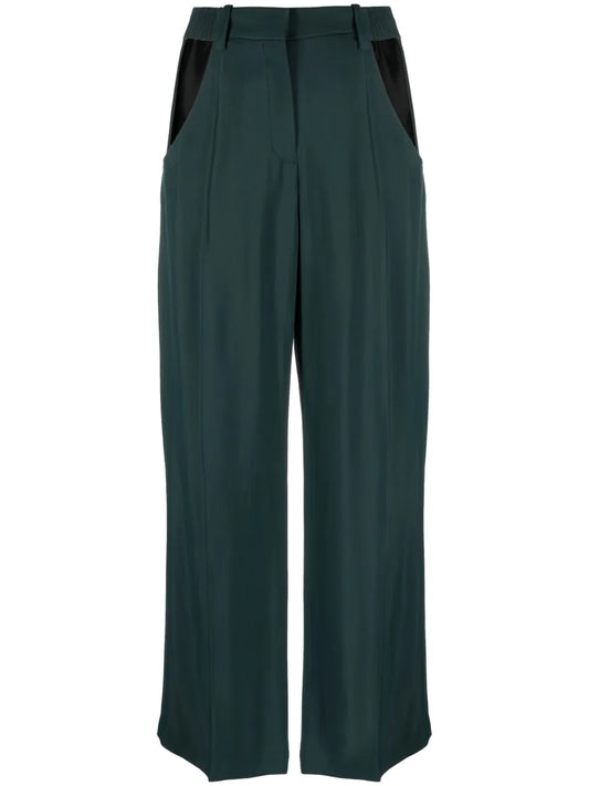 Cut-Out Wide-Leg Trousers