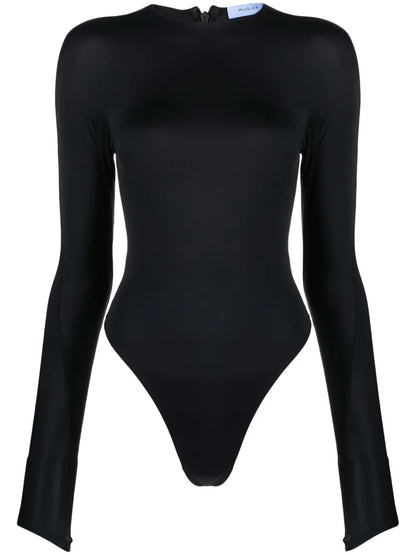 Logo-Embossed Long-Sleeve Bodysuit