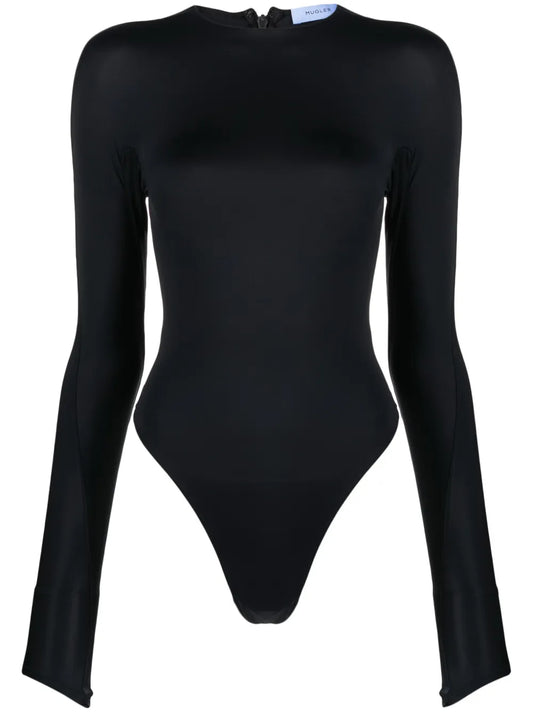 Logo-Embossed Long-Sleeve Bodysuit
