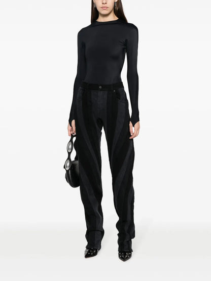 Logo-Embossed Long-Sleeve Bodysuit