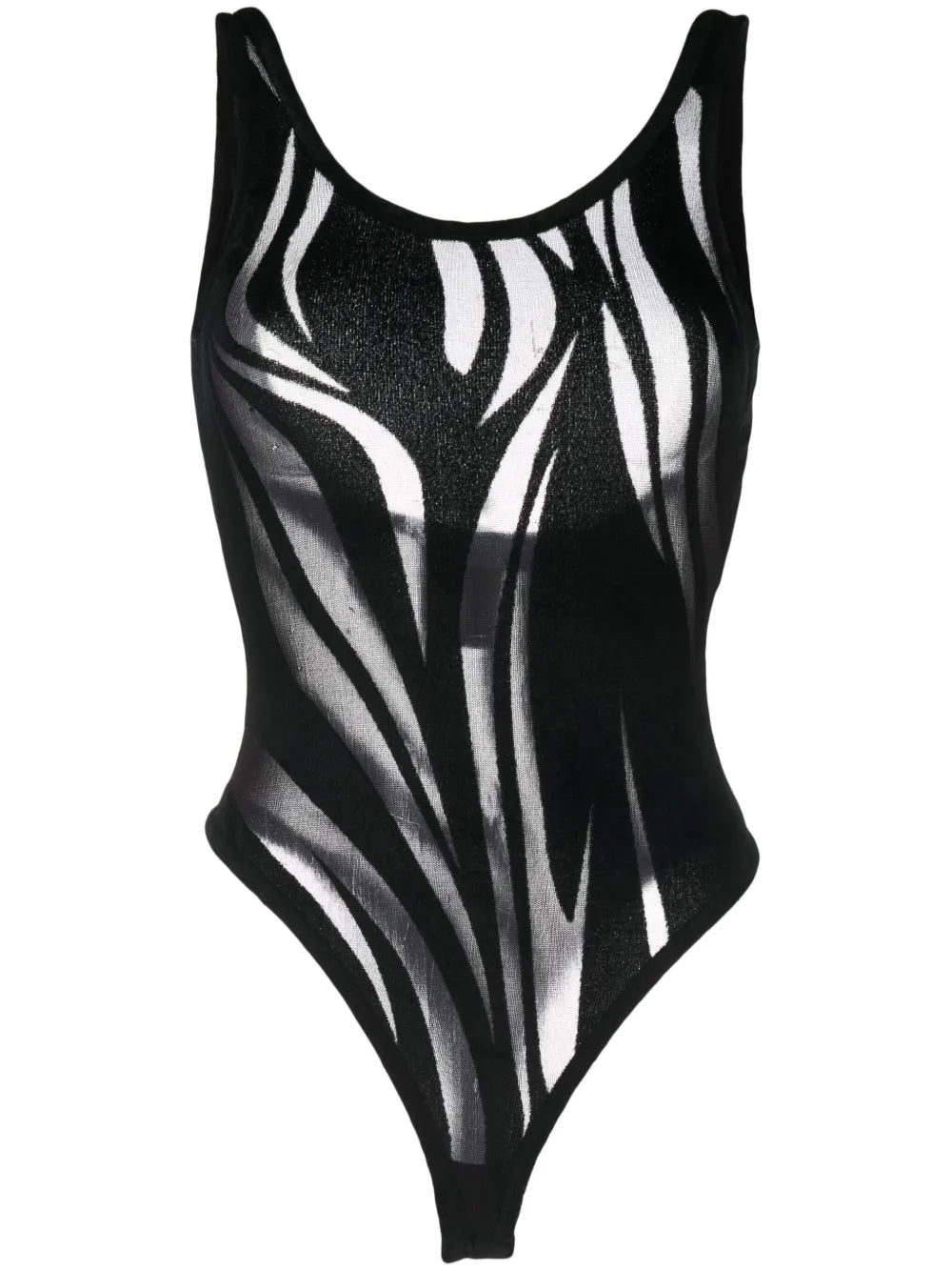 Sheer-Pattern Mesh Bodysuit