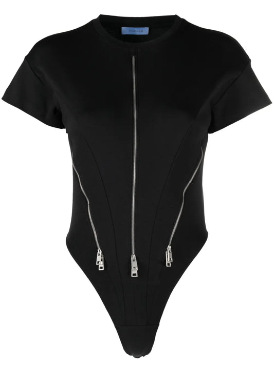 Zip-Detail Bodysuit
