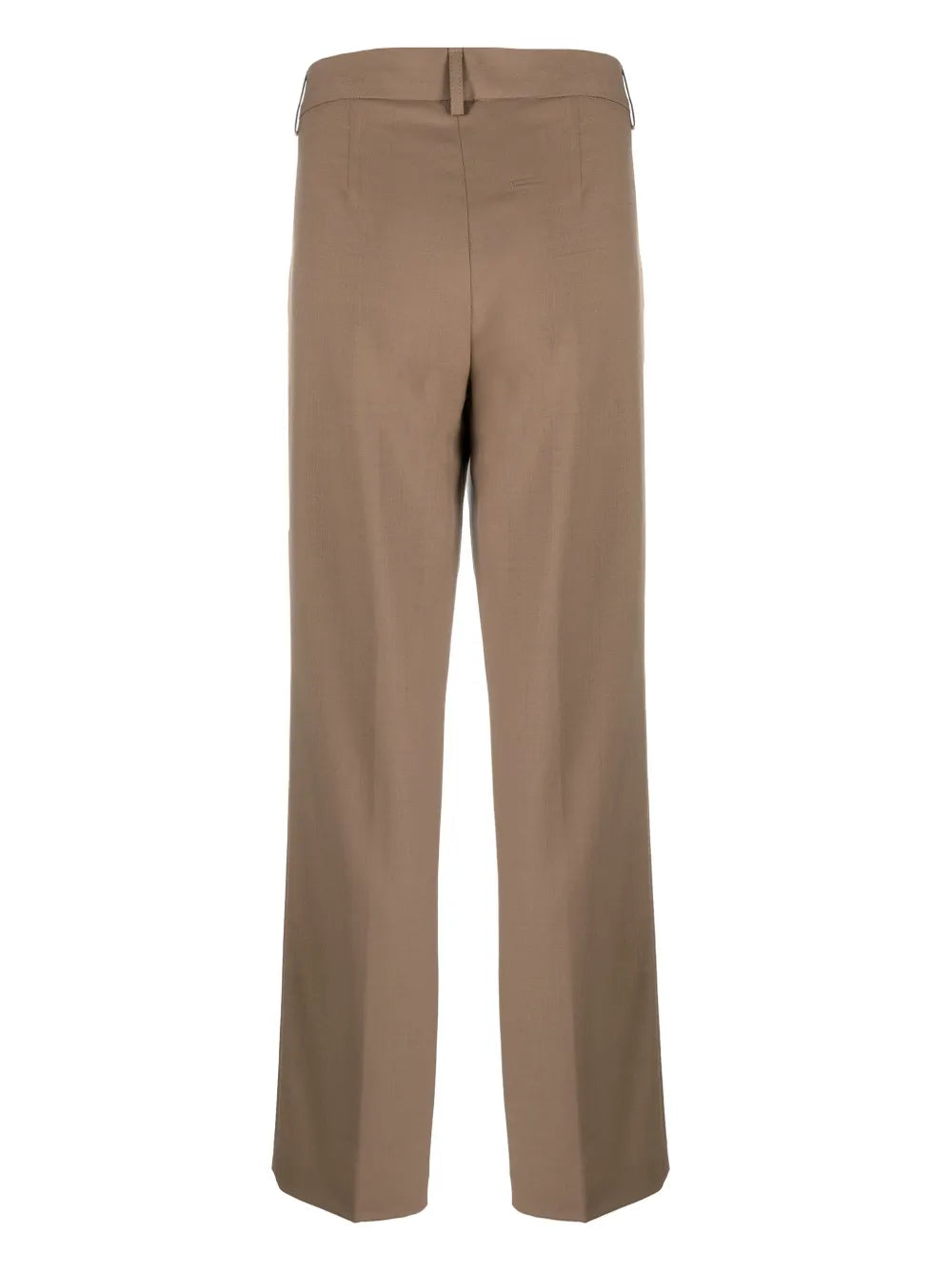 Straight-Leg Mid-Rise Trousers