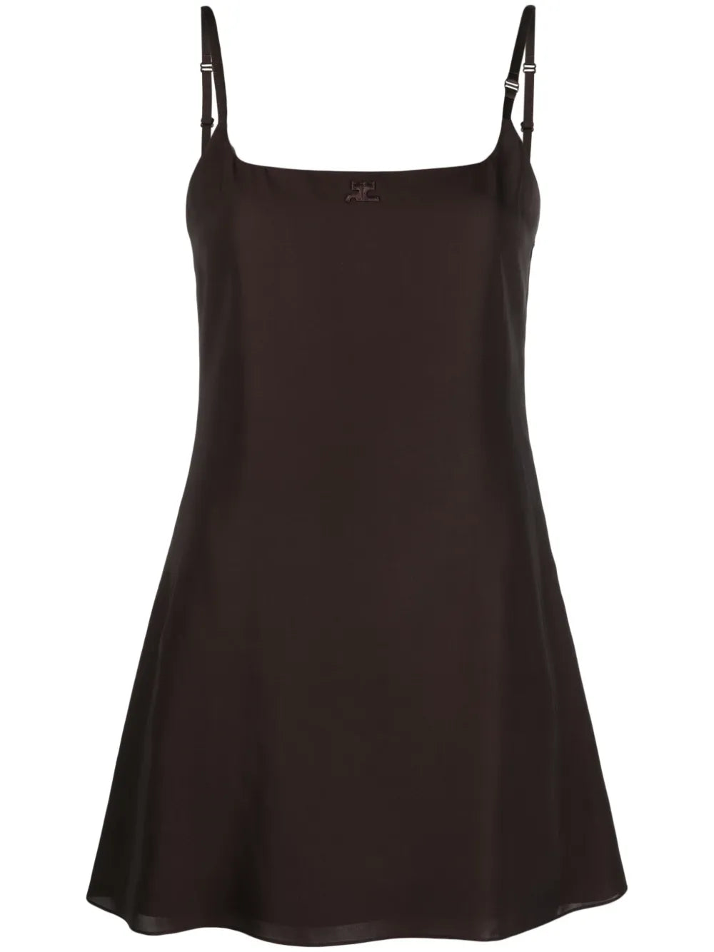 Logo-Embroidered Slip Minidress