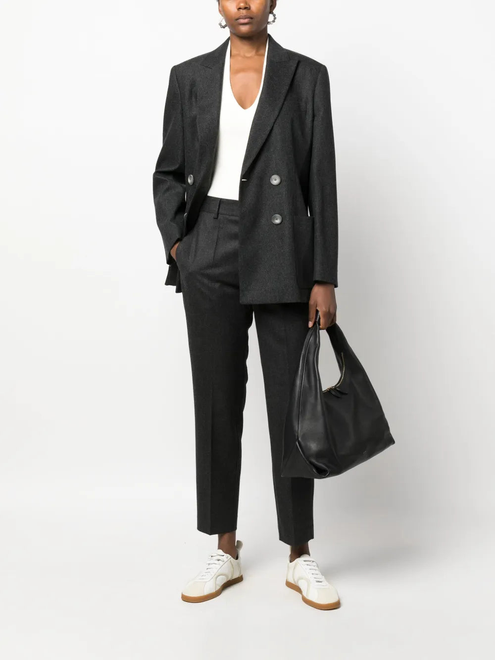 High-Waist Cropped Trousers