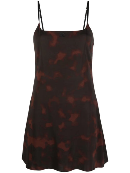 Tortoiseshell Effect Sleeveless Mini Dress