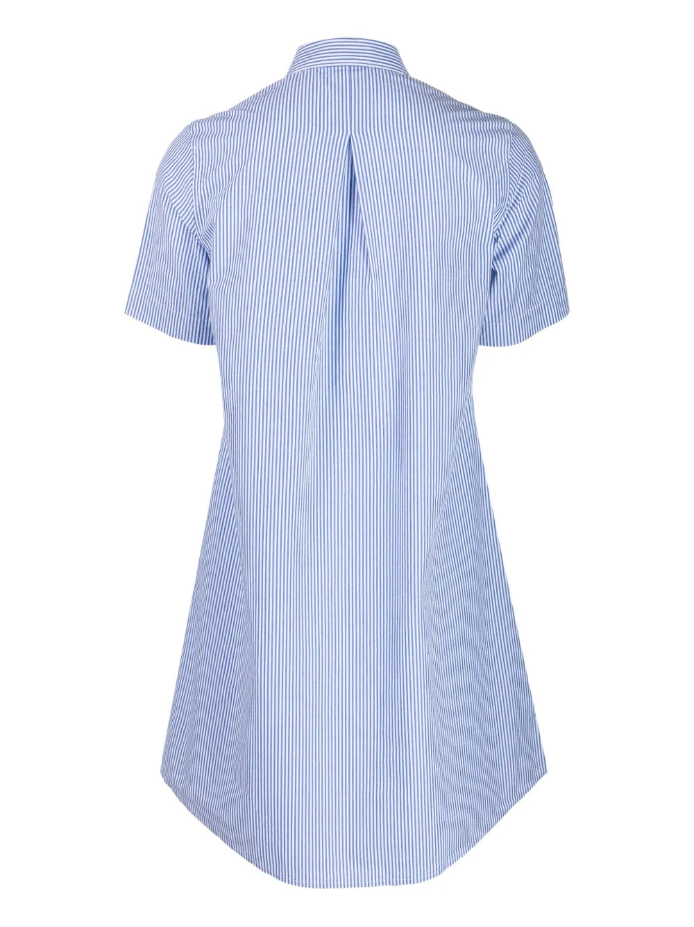 Dino Logo-Patch Striped Shirtdress