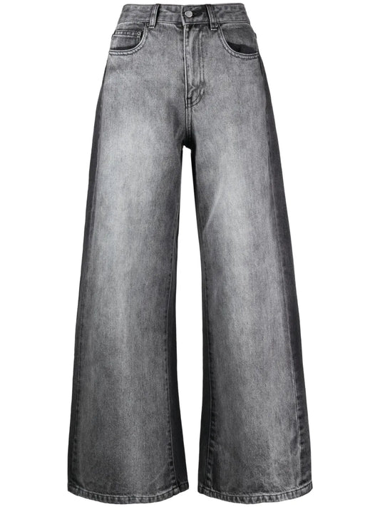 Panelled Wide-Leg Jeans