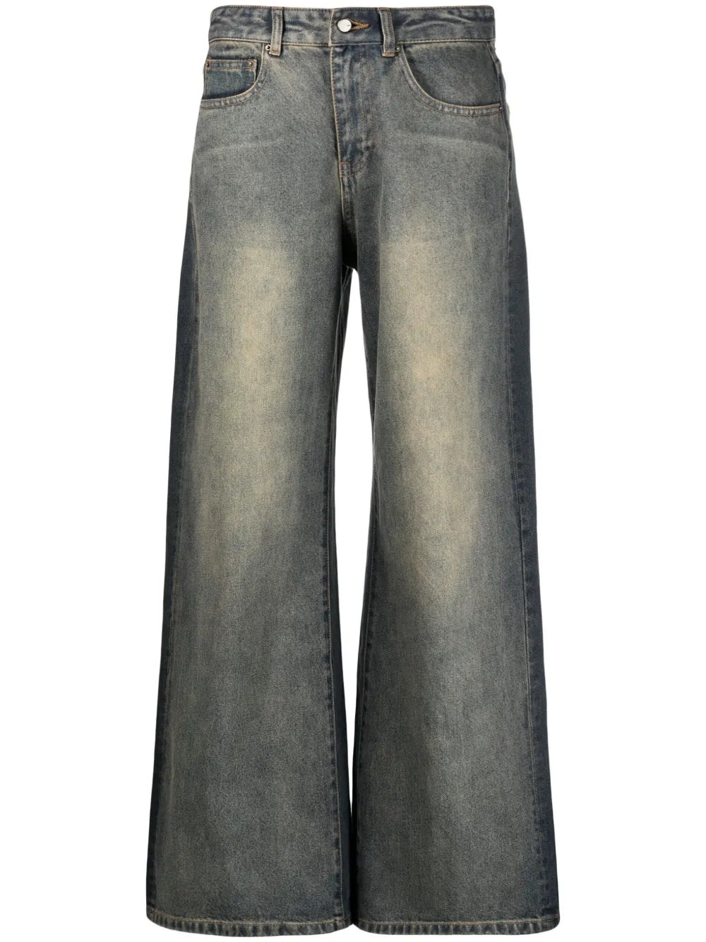 Wide-Leg Gradient-Effect Jeans
