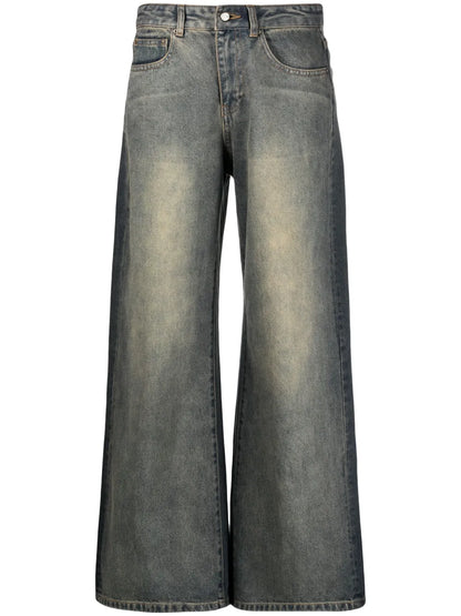 Wide-Leg Gradient-Effect Jeans
