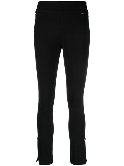Logo-Plaque Side-Slit Leggings