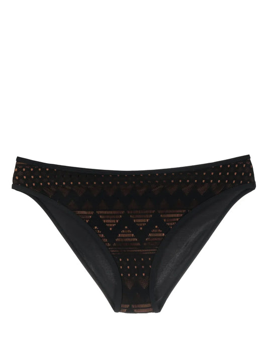 Dolce Vita Mesh-Detail Bikini Bottoms