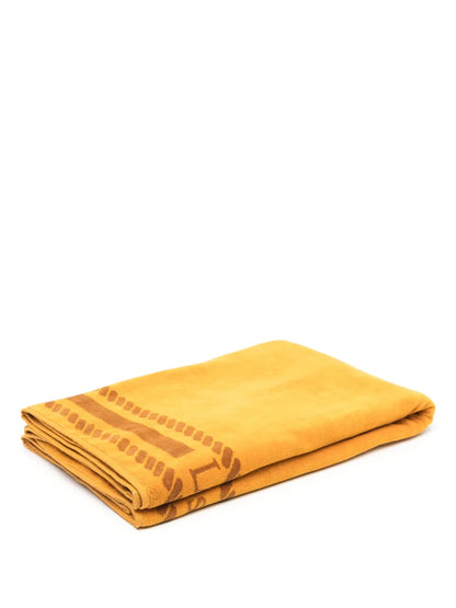 Logo-Print Cotton Beach Towel