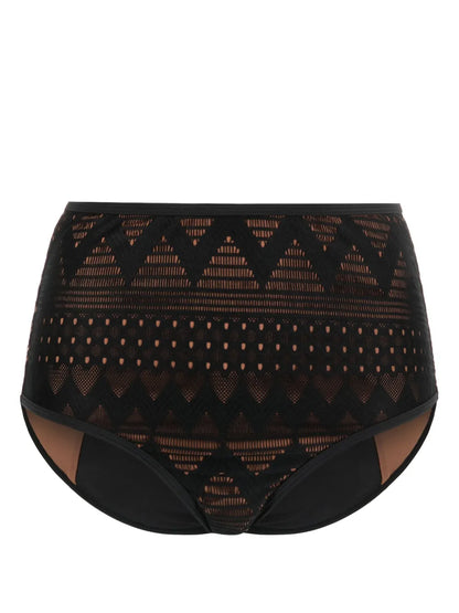 Dolce Vita Crochet-Panel Bikini Bottoms