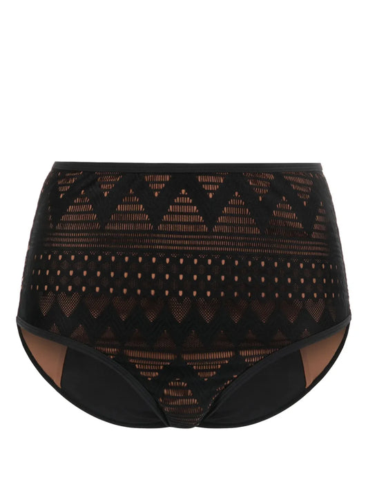 Dolce Vita Crochet-Panel Bikini Bottoms