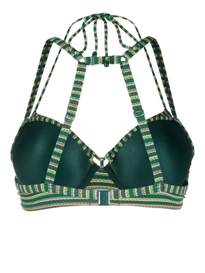 Holi Vintage Striped Bikini Top