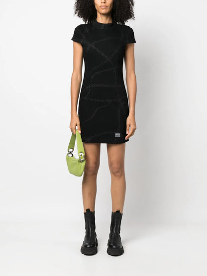 Logo-Print Short-Sleeved Dress