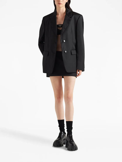 Re-Nylon Single-Breasted Jacket