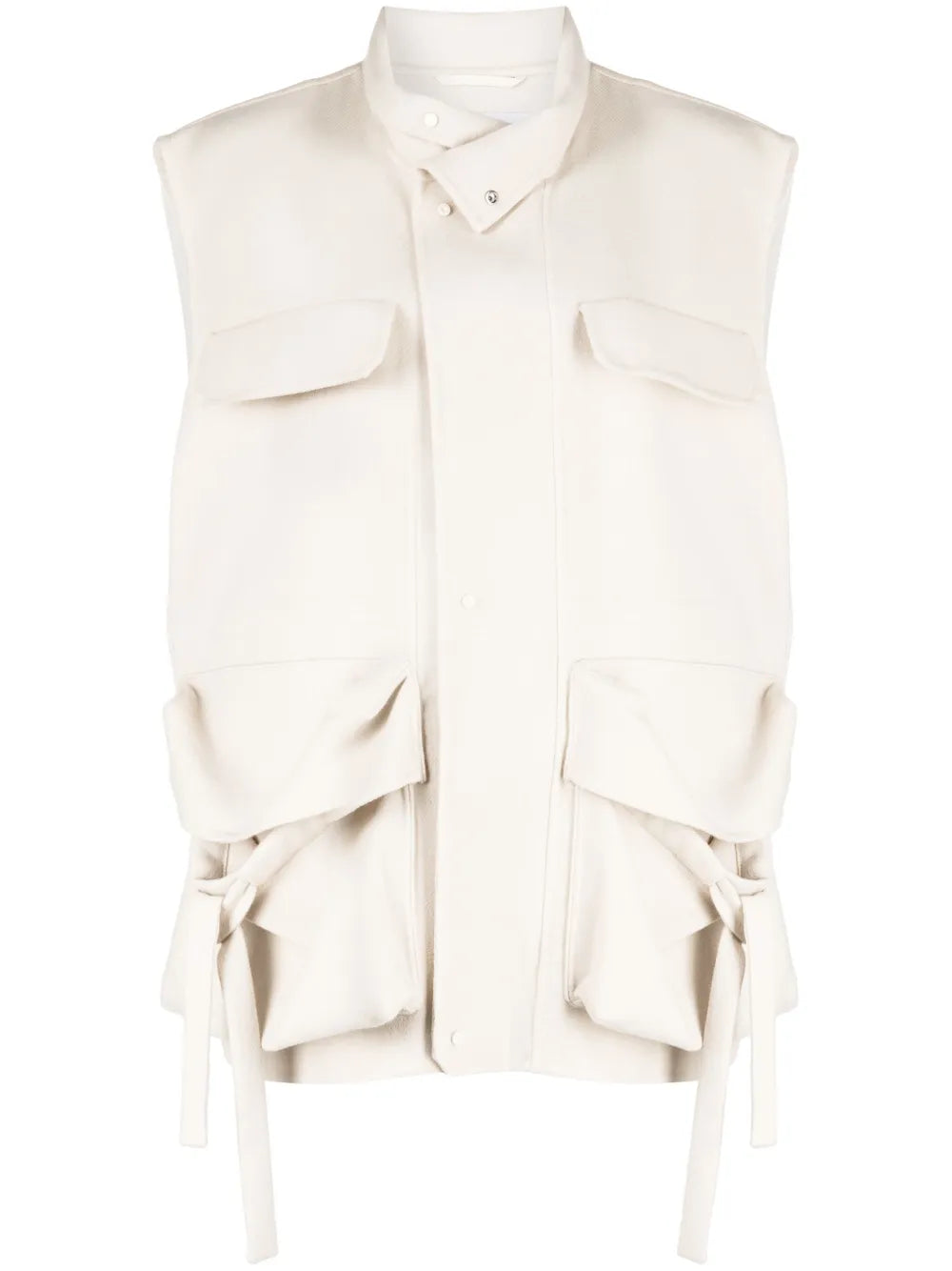 Multiple-Pocket Wool Vest