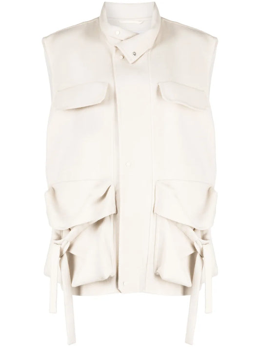 Multiple-Pocket Wool Vest