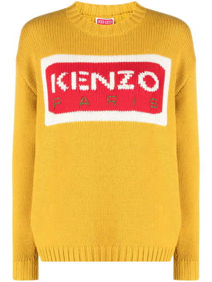 Intarsia-Knit Logo Jumper