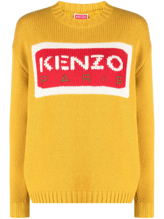 Intarsia-Knit Logo Jumper